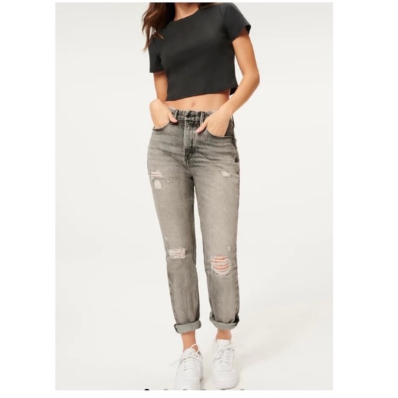 Good American GA The weekender in distressed faded black - Picture 2 of 4